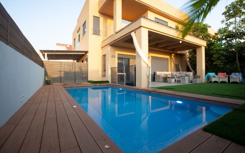 תמונה של הבריכה אחרי ההתקנה עולם הבריכות